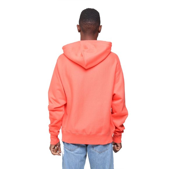Champion Reverse Weave Fleece Pullover Hoodie Sweatshirt Papaya Peach GF… - Picture 6 of 9